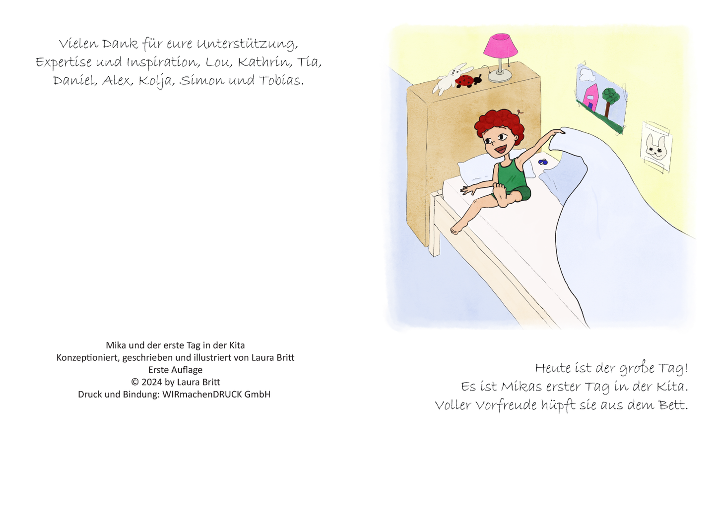 Kinderbuch Pappbilderbuch 28 Seiten "Mika und der erste Tag in der Kita" von Laura Britt (inkl. 7 % MwSt.) JETZT VERSANDKOSTENFREI